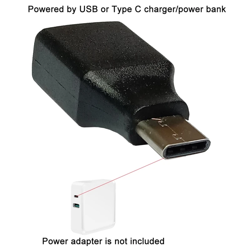 Сетевой преобразователь USB/Type-C в Устранитель аккумулятора размера AA + D Замена 1-4