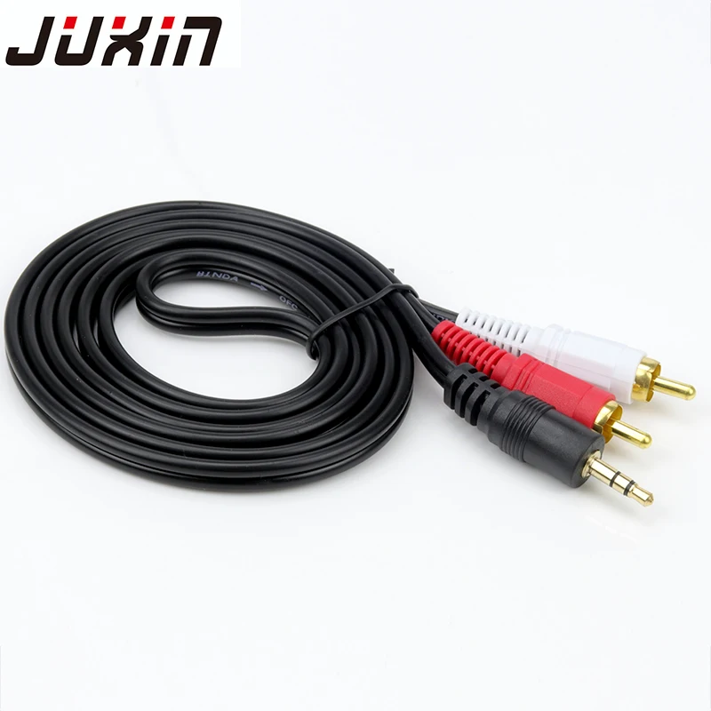 

3.5mm Jack To 2RCA Audio Cables 2RCA male gold plated 3.5mm jack audio cable for home cinema DVD VCD iPhone earphone audio cable