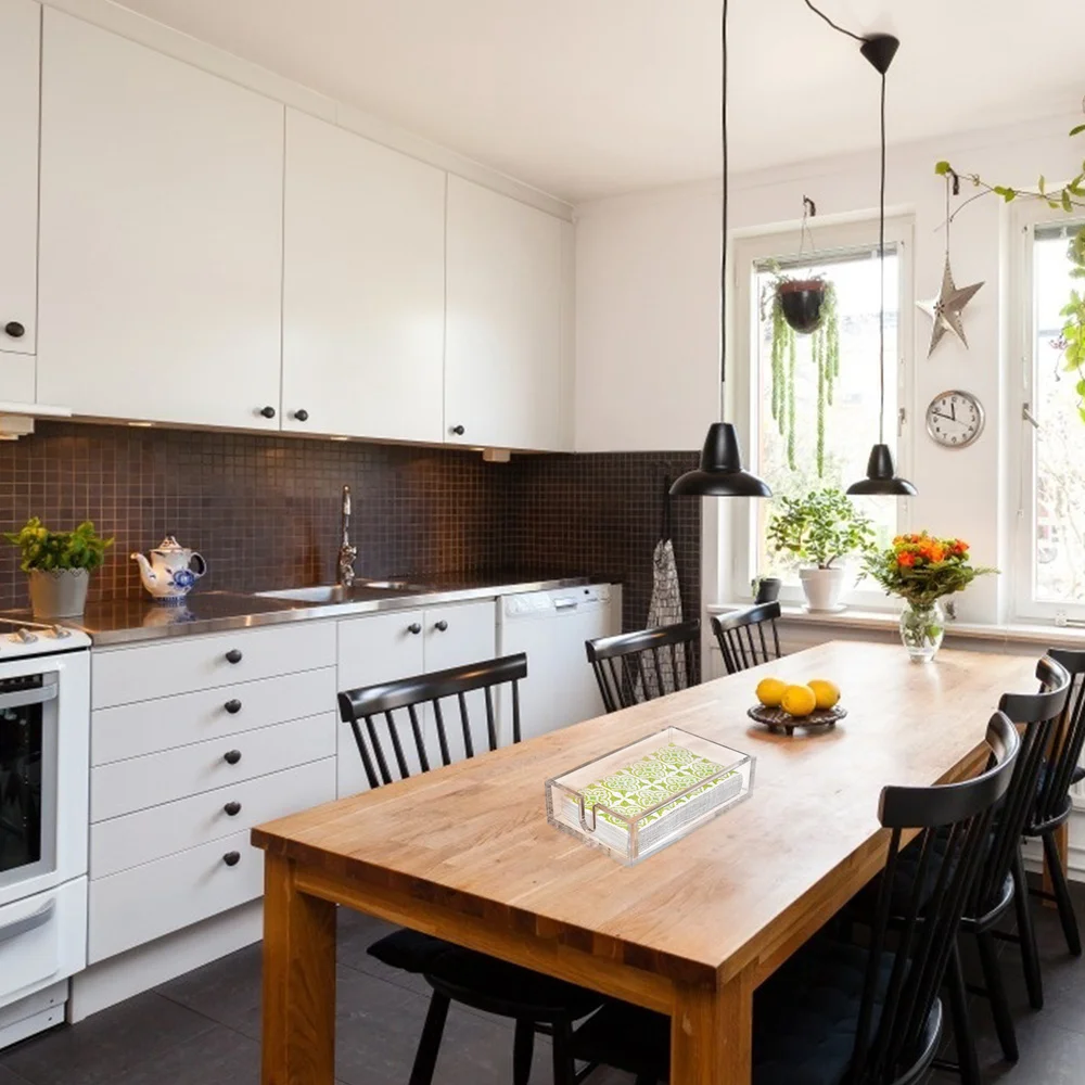 

1pc Acrylic Tissue Holder Tissue Tray Napkin Storage Box for Home Party Banquet