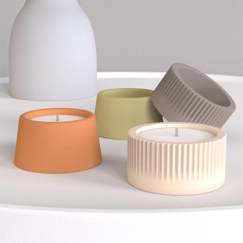 

Concrete Candle Cup Silicone Mold small Candle Holder Mold Simple aromatherapy Wax Cup moulds