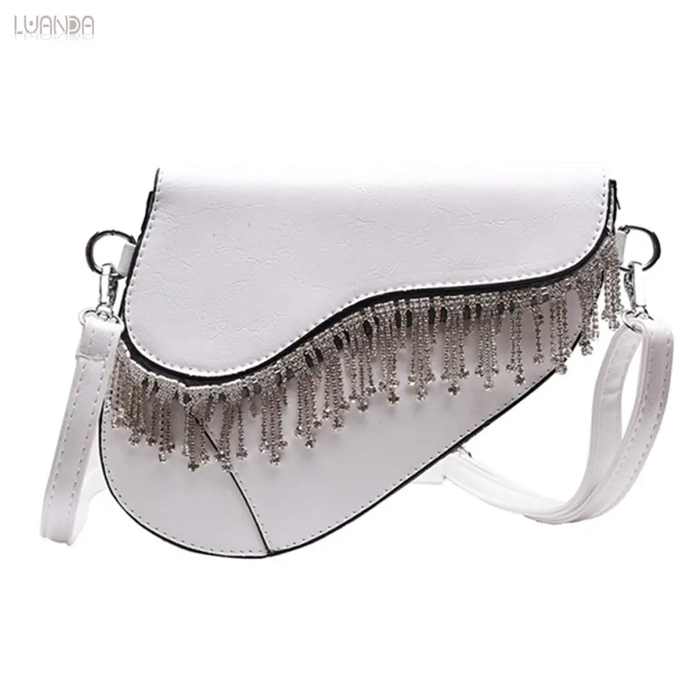 Сумки через плечо для женщин кожаная сумка с кисточкой модный стиль дизайнерский