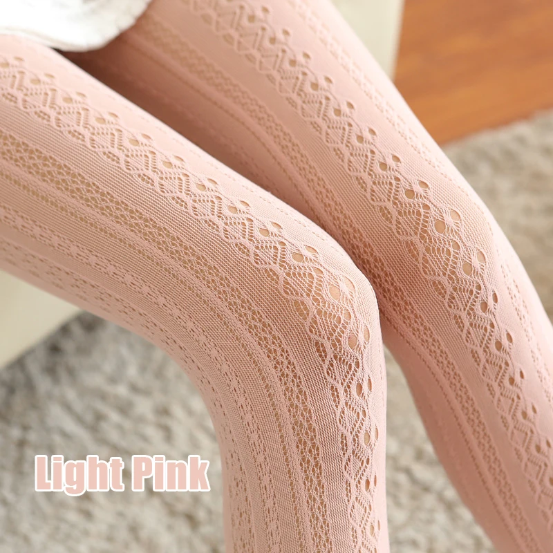 Sexy Lolita Rayon Tights Pantyhose Female Carved Fishnet Hollowed-Out Stocking Muti-Colors Breathable Stretch Leggings 2020 New