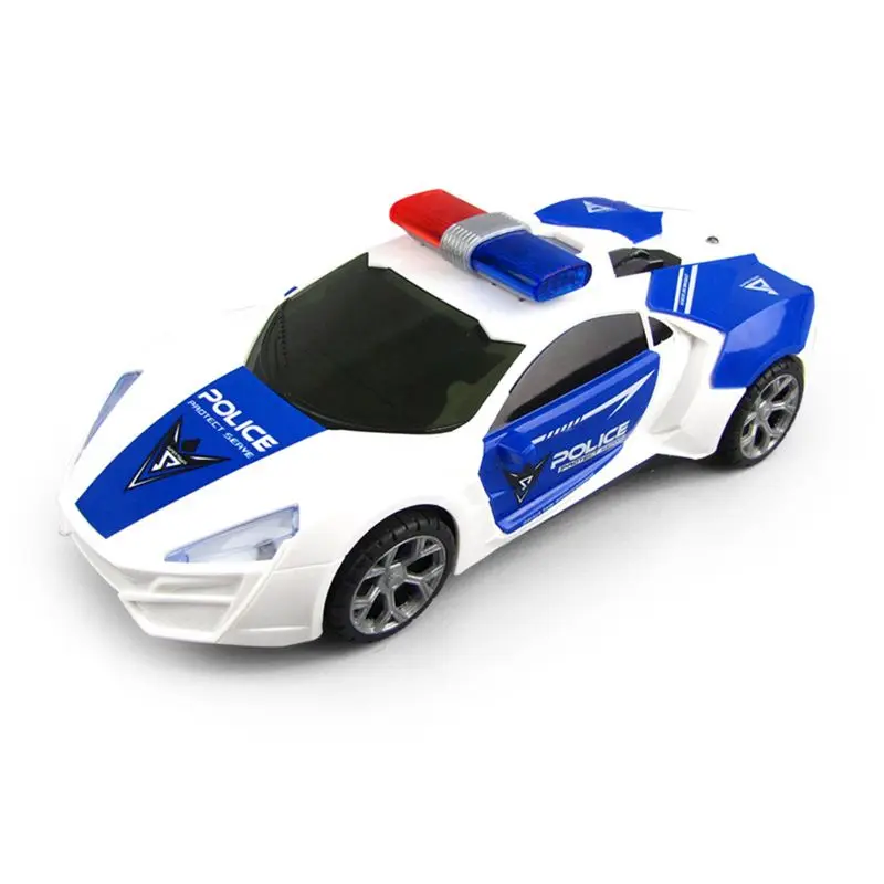 

Bump & Go Electric Police Car Live Action Deformation Toy with Lights and Sounds M89C