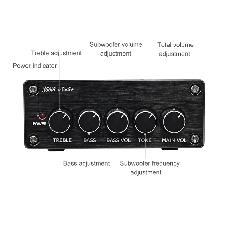 

Bluetooth 4.2 Subwoofer Audio Amplifier 100W Hifi Stereo Tpa3116 Digital 2.1 Channel Desktop Power Amplifier Amp 50Wx2