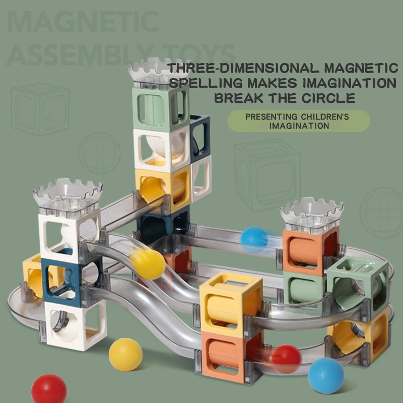 

DIY Magnetische Schiebe Labyrinth Ball Bausteine Großen Partikel Ziegel Spielzeug Für Kinder Kreative Kinder Geschenke