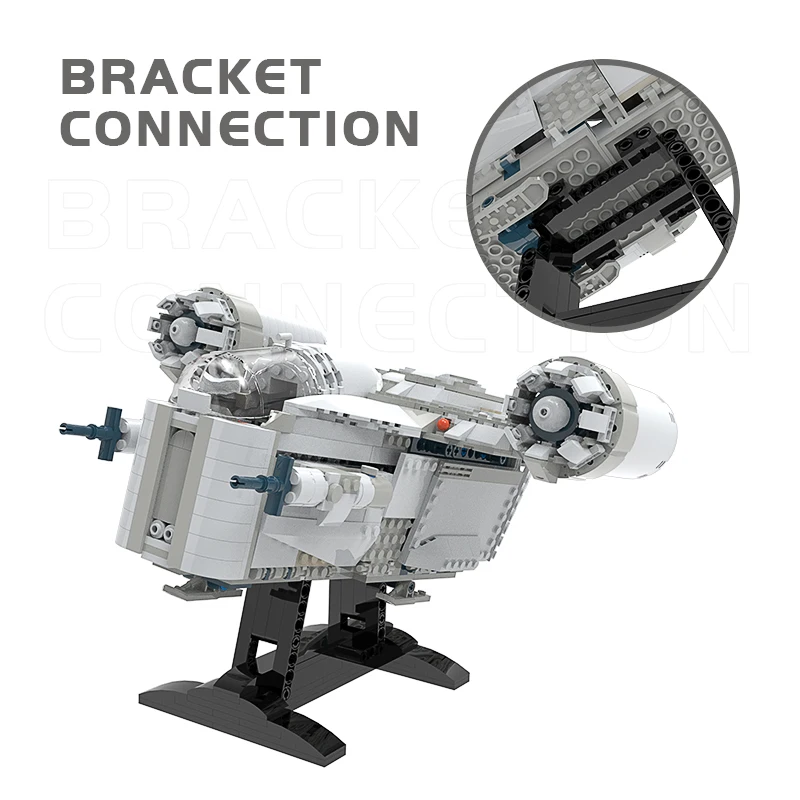 MOC-50074 75281 Stand Space War Anakin-Interceptor Decoration Stand Constructor Building Blocks Bricks Toys For Kids Gifts