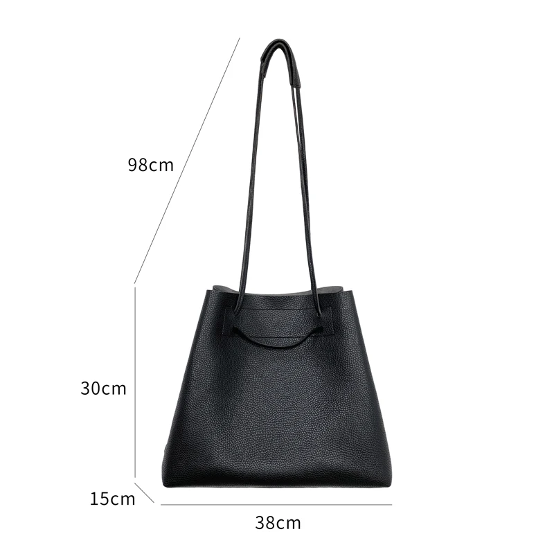 

New Middle Women Handbags High Quality PU Leather High Capacity Ladies Shoulder Bag Solid Color Female Crossbody Bag Whole Sale