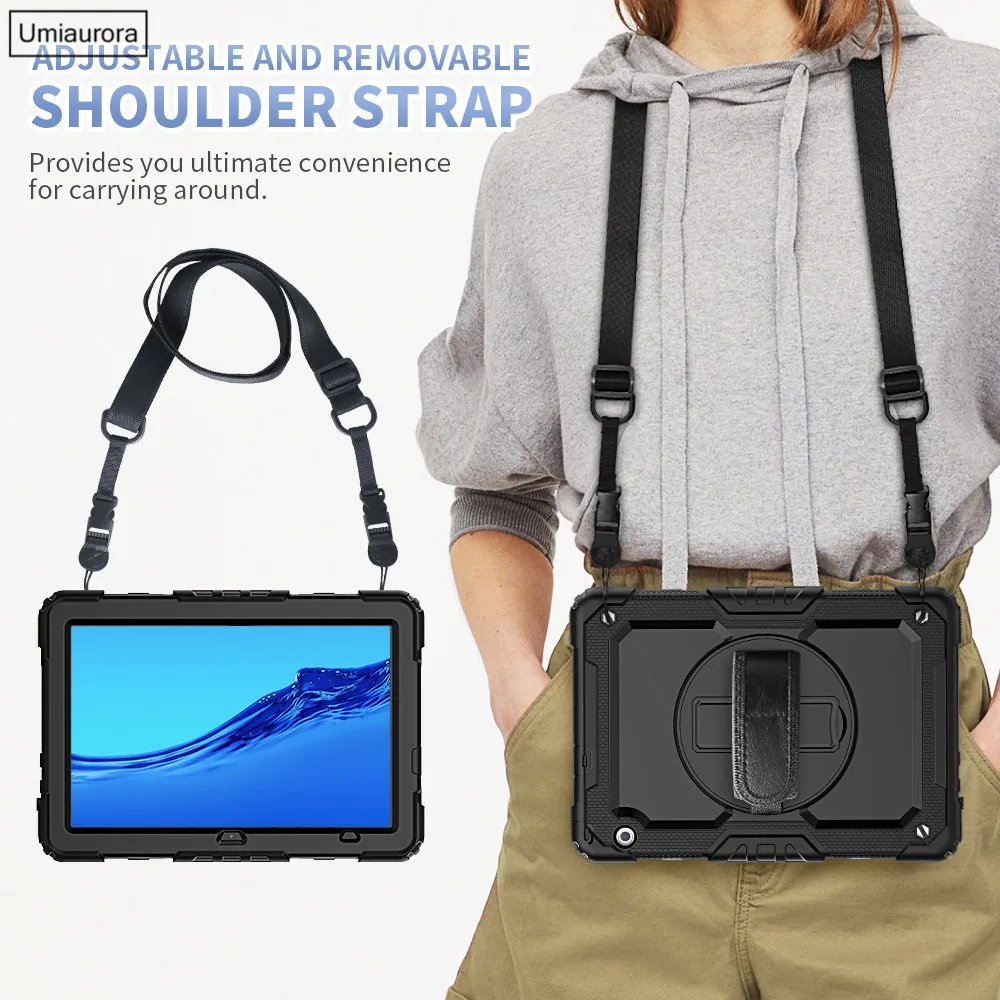 armor shockproof tablet cover fundas for huawei matepad t8 8 0 mediapad t5 10 10 1 case coque hard silicone stand shell strap free global shipping