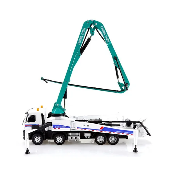 

1:50 Alloy Model Car Truck Acousto-Optic Concrete Pump Truck Adult Metal Ornaments Children'S Christmas New Year Gift Toys