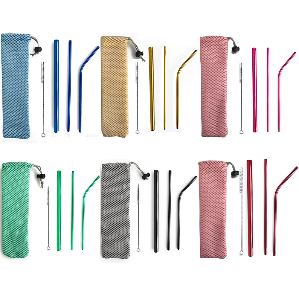 5 шт. многоразовые соломинки для чая и смузи из нержавеющей стали|Соломинки питья|