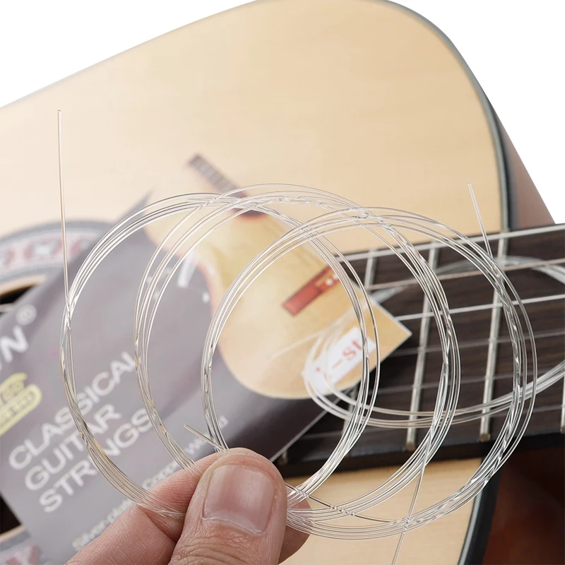 

IRIN 100Pcs/Set C100 Classical Guitar Strings Nylon Silver-Plated Copper Wound Guitar Strings Accessories