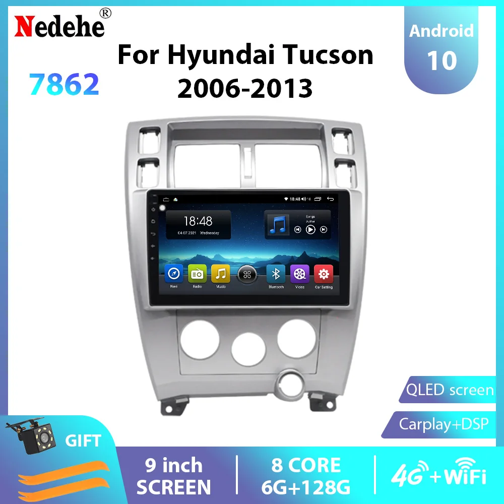 

9 дюймов Android 10,0 автомобиль радио мультимедиа плеер для Hyundai Tucson 2006-2014 с GPS навигации с функцией Bluetooth