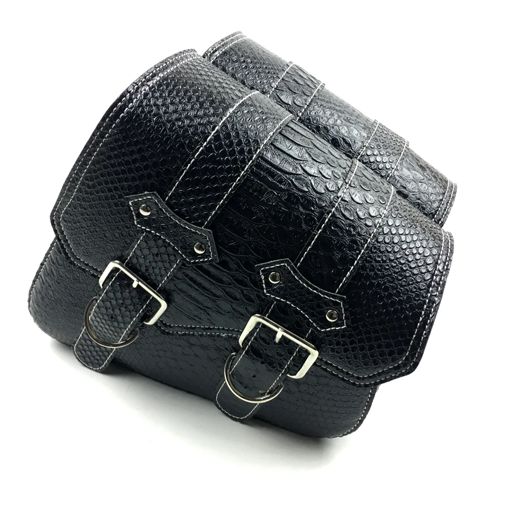 Мотоциклетные левые и правые сумки-седло из ПУ кожи черная сумка для хранения