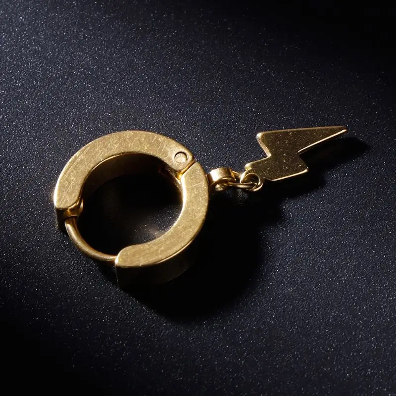 Серьги-гвоздики в стиле панк подвеска с молнией мужские и женские ювелирные