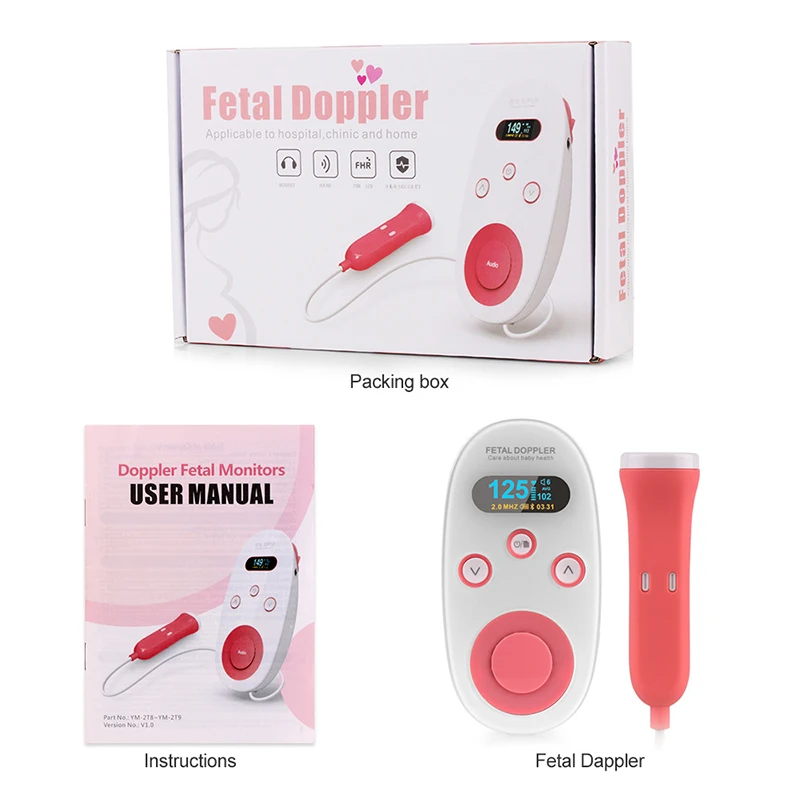 Монитор сердечного ритма ребенка фетальный допплер тестер ультразвуковой