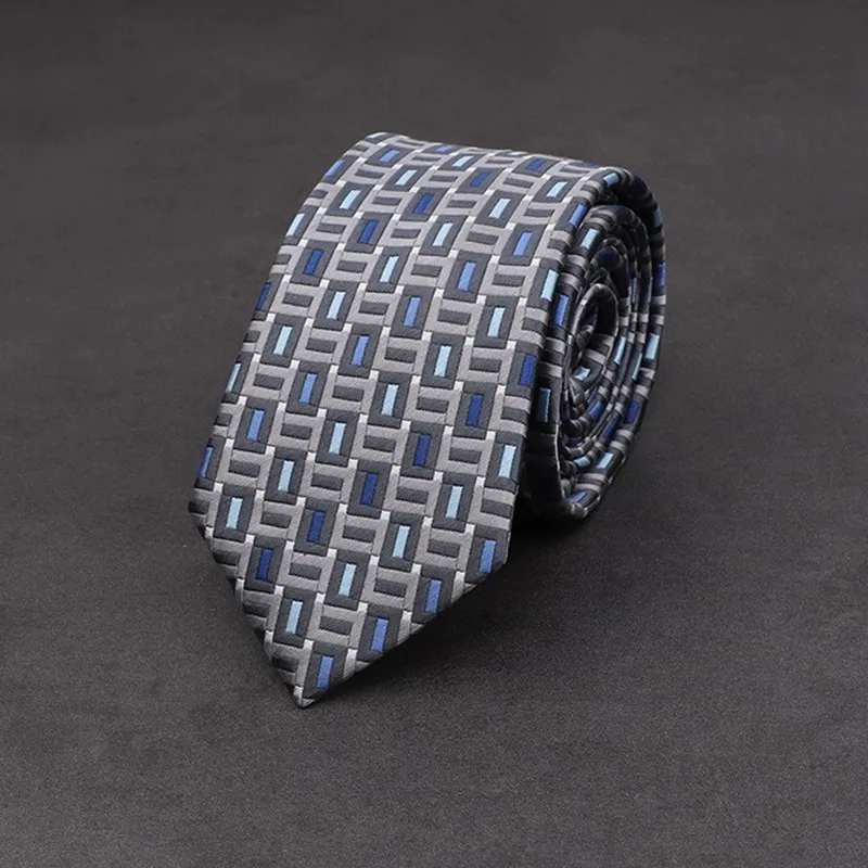 

7 cm Necktie For Men New Classic Fashion Plaid Stripe Skinny Men's Ties Formal Business Luxury Wedding Party Neckties