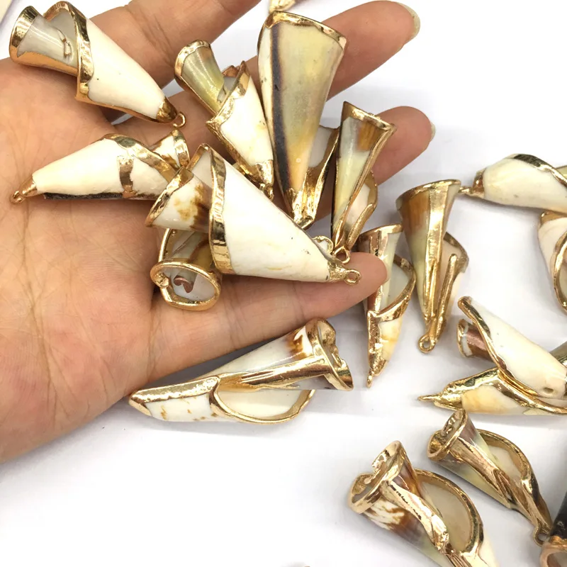 Подвески из натуральной ракушки неправильной формы ожерелье с кулоном сделай