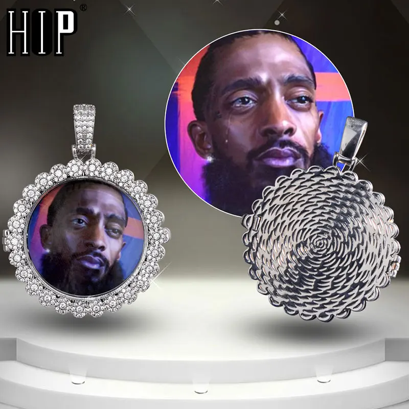 Хип-хоп сделанное на заказ фото округлое ожерелье и кулон для мужчин ювелирные