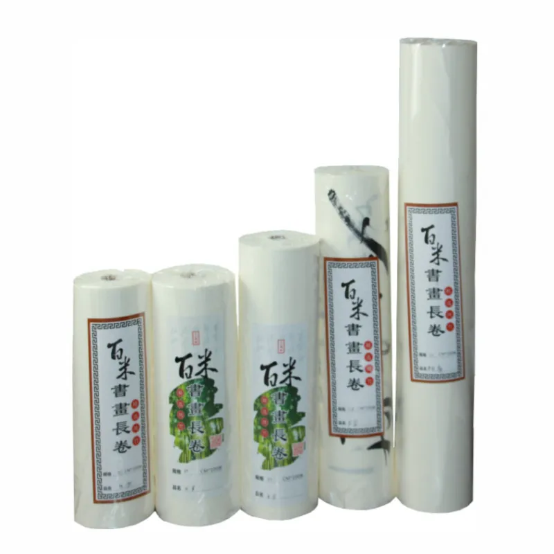 Raw Rolling Xuan Paper 100m Chinese Raw Rice Paper Papel Arroz Calligraphy Painting Special Paper Rijstpapier Carta Di Riso