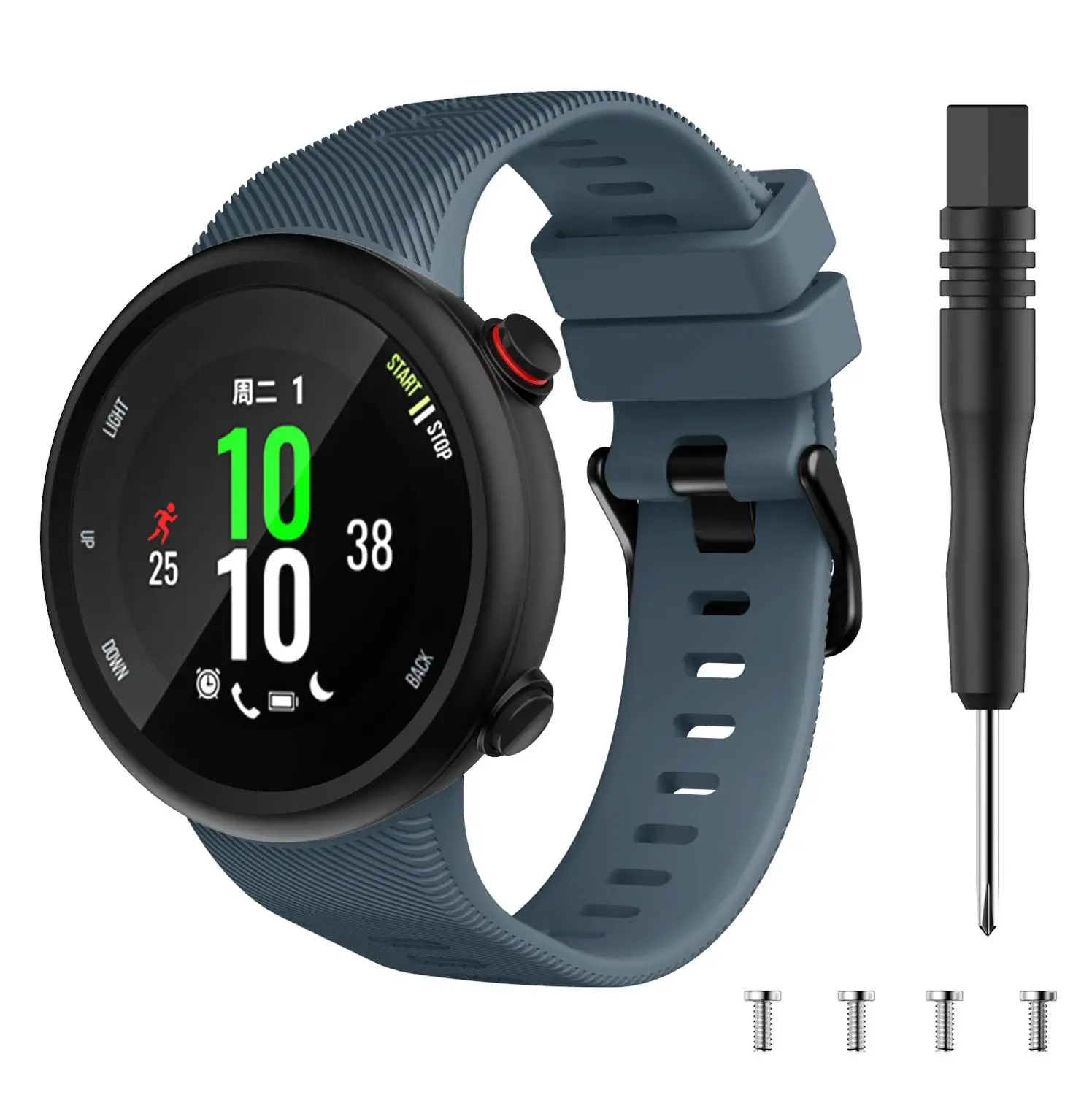 Ремешок силиконовый для смарт-часов Garmin Forerunner 45 45s сменный спортивный браслет
