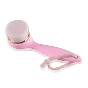 Овальная Кисть для макияжа, уход за лицом, мягкое волокно, очищающие кисти для мытья лица, длинная ручка, глубокое очищение лица