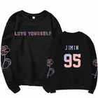 K-pop Bangtan Sonyeondan толстовка с высоким воротником и длинным рукавом Jin, Suga, J-Hope, RM, Jimin, V, Jungkook толстовка с буквенным принтом