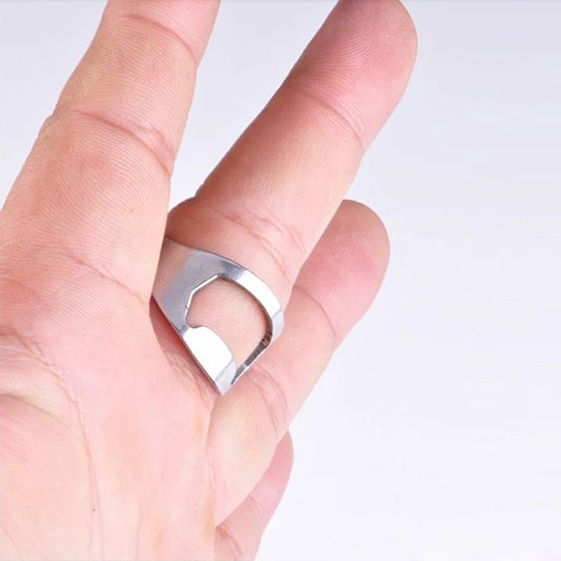 

22mm Mini Ring Bottle Opener Stainless Steel Finger Ring Ring-shape Bottle Beer Cap Opening Remover Kitchen Gadgets Bar Tools