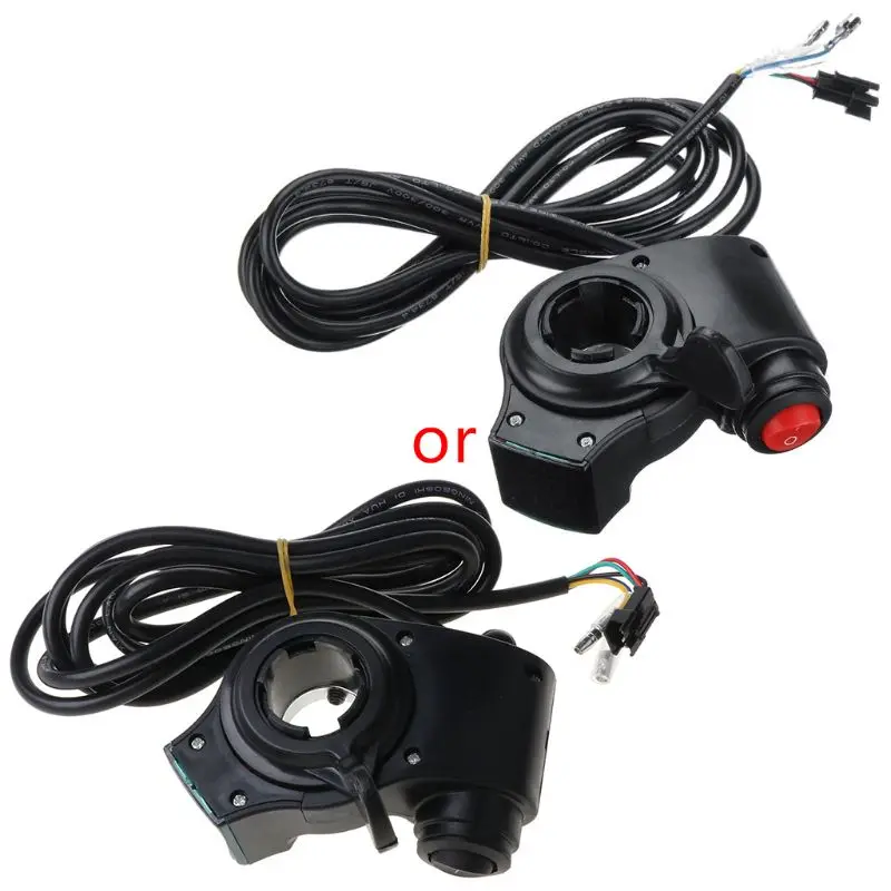 

1 Set Electric Vehicle Voltage Display Switch Handle Finger Thumb Throttle Scooter with Power LED Display Handlebar Grips