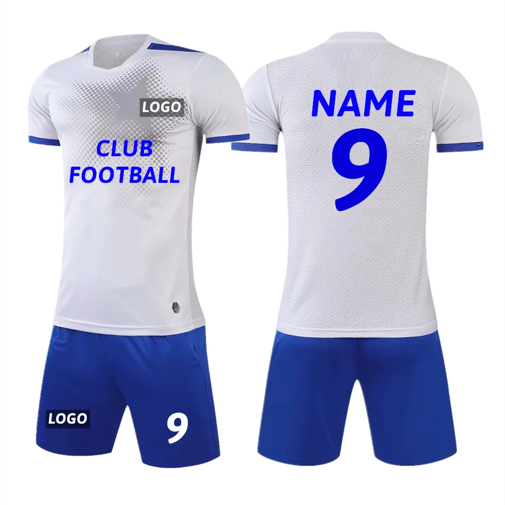 Женский и мужской комплект для футбола трикотажный футболка короткая униформа