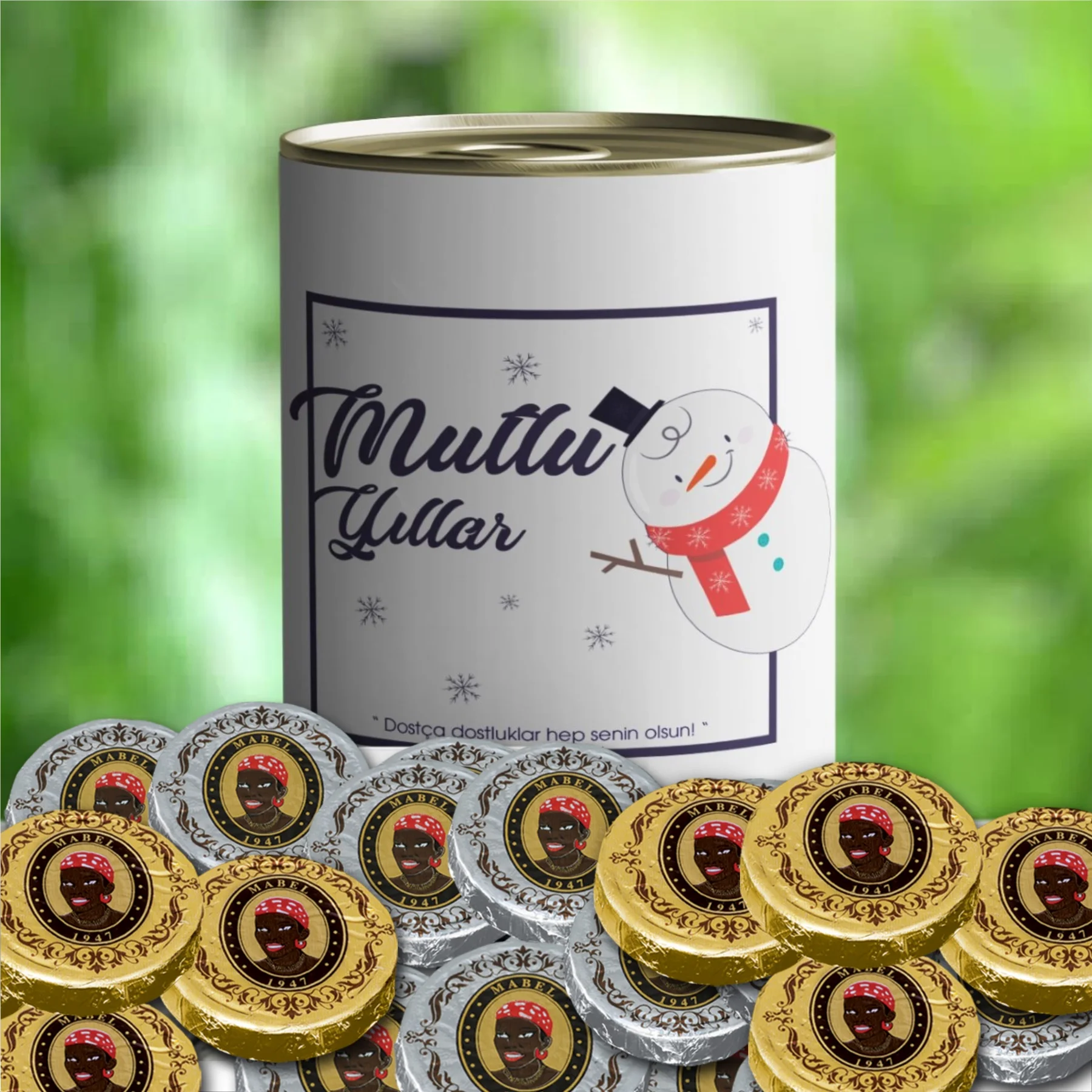 

Snowman Design Mabel Chocolate Canned