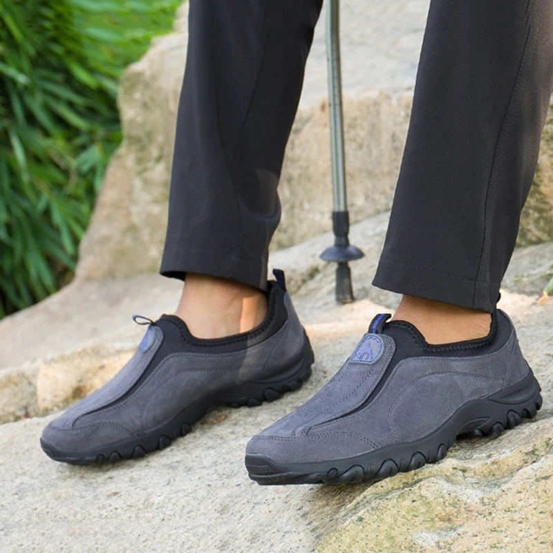 

Men Casual Leather Shoes Fall Winter Outdoor Hiking Shoes Travel Footwear Non-slip Walking Shoes zapatillas hombre Loafers Male