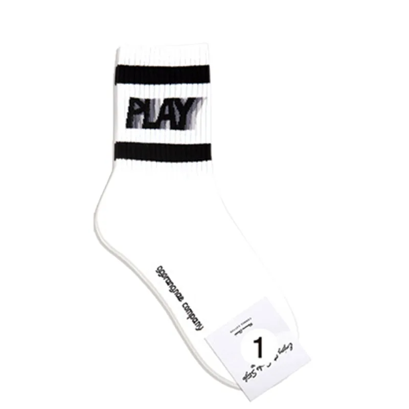 Женские мягкие повседневные носки Разноцветные в полоску с принтом английского