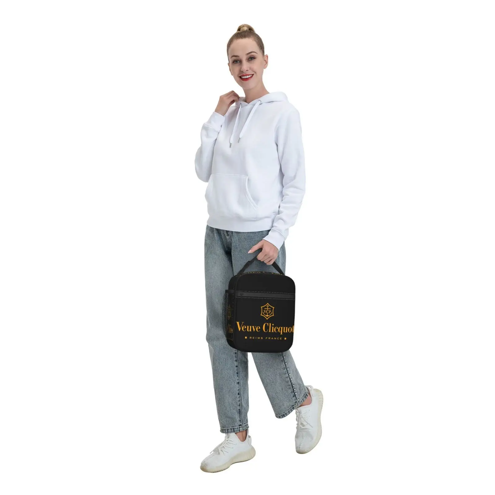 

Veuve Clicquot Picnic Bag, Luxury Bag Cooler Binto Box Lunch Pack Refrigerated Shopping Bag Black Vcwcd17