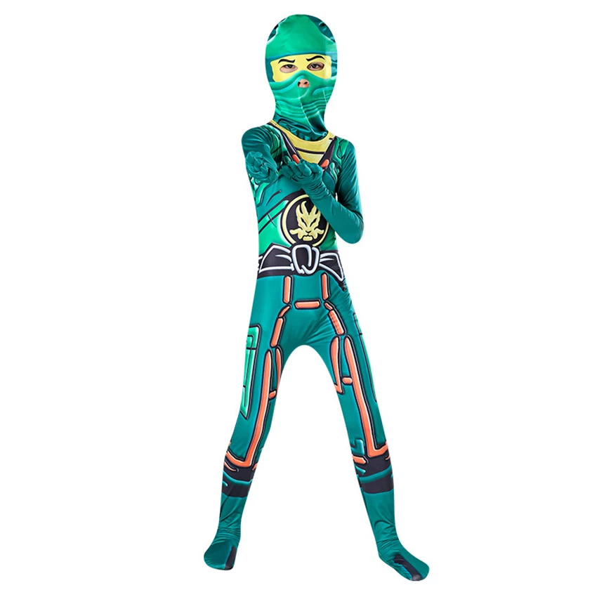 Ninja Costume Kid Jumpsuits Halloween Costumes for Kids Fancy Party Dress Cosplay Anime Superhero Bodysuit Masquerade | Тематическая