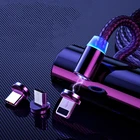 Магнитный кабель usb-c, Micro USB, для быстрой зарядки и передачи данных, мобильный телефон А