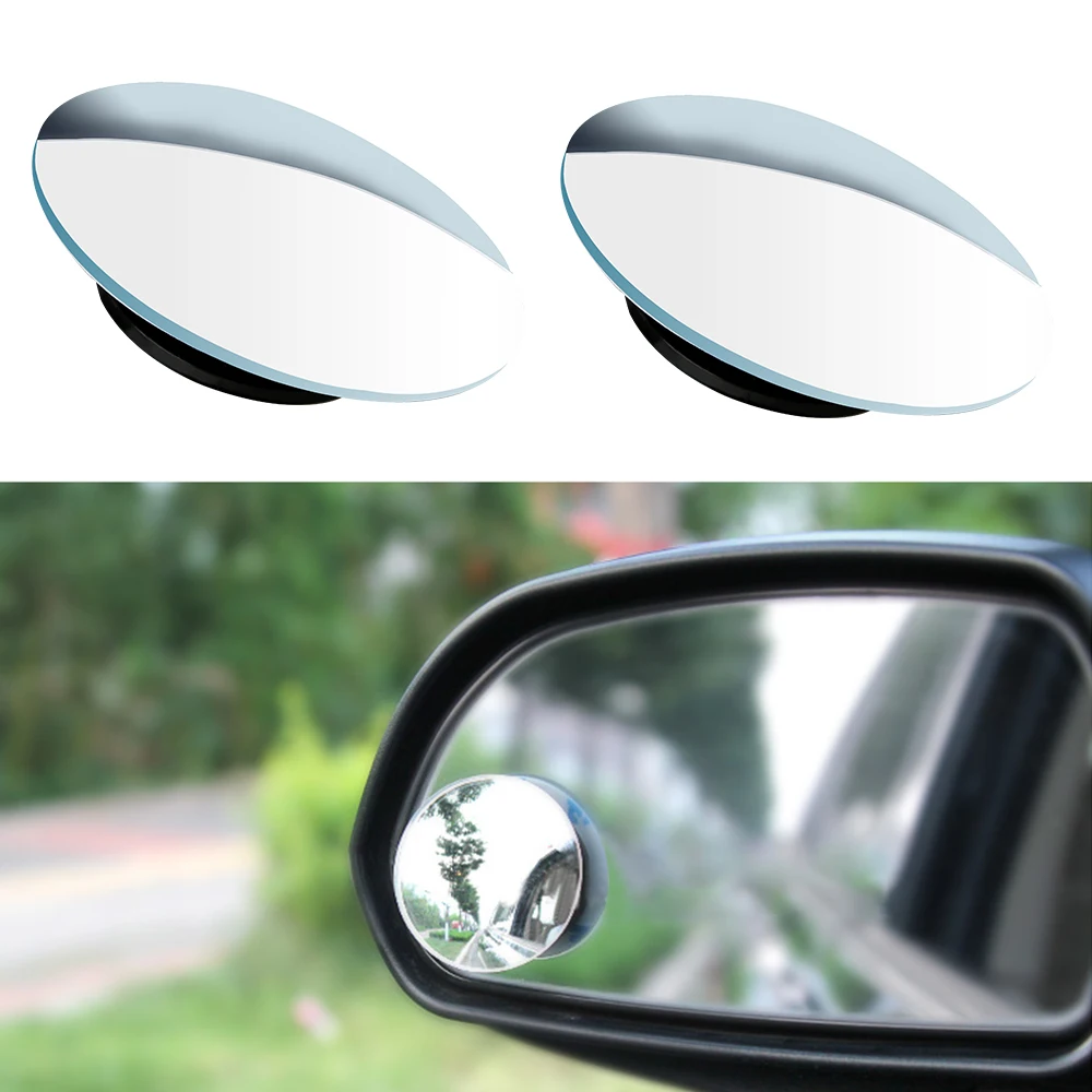 

2 Pieces/Set Car Rearview Mirror 360 Wide Angle Clear View Convex Mirror Adjustable for Car Vehicle Side Blindspot Blind Spot