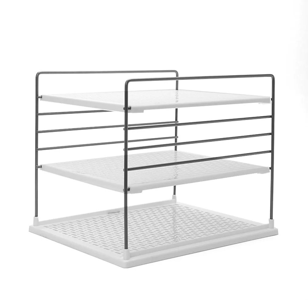 

3 Layer Appliance Dish Drainer Storage Rack Kitchen Food Cutlery Cup Shelf Desk Metal Stand Stainless Storage Organizer Holder