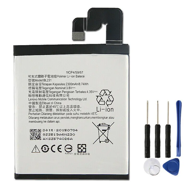 Оригинальный аккумулятор для телефона BL231 Lenovo Vibe X2 X2/cu/to S90e/u/t 2300mAh|Аккумуляторы