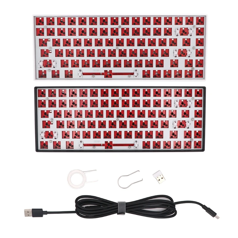 

X7AA 84key Hot Swappable Wired/Bluetooth-compatible/2.4G Three Mode Mounting Plate