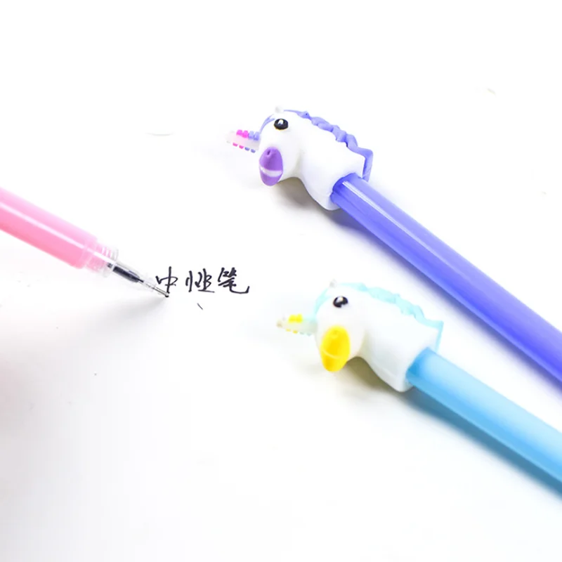 Комплект из 2 предметов милый гелевая ручка с единорогом черный цифровым пером