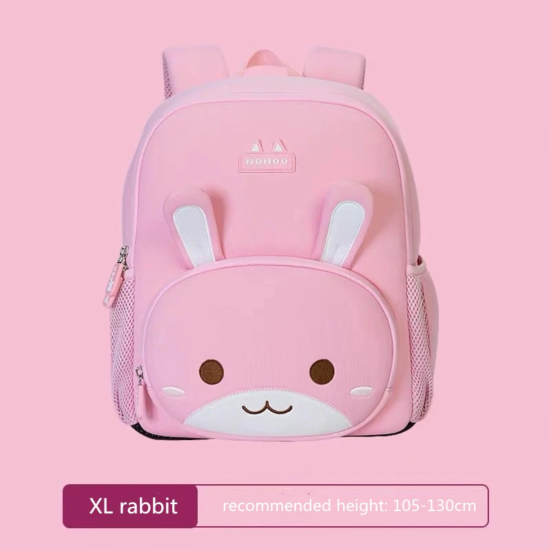 XL rabbit Рюкзак NOHOO с 3D рисунком, Детская сумка для девочек и мальчиков, школьные сумки mochila escolar, милые водонепроницаемые Рюкзаки для детского сада - Цвет: XL rabbit