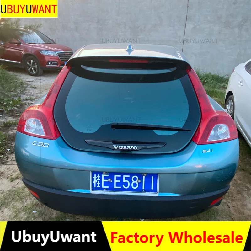 

UBUYUWANT For Volvo C30 2006 2007 2008 2009 2010 Rear Trunk Spoiler ABS Material Primer Color Car Tail Wing Decoration