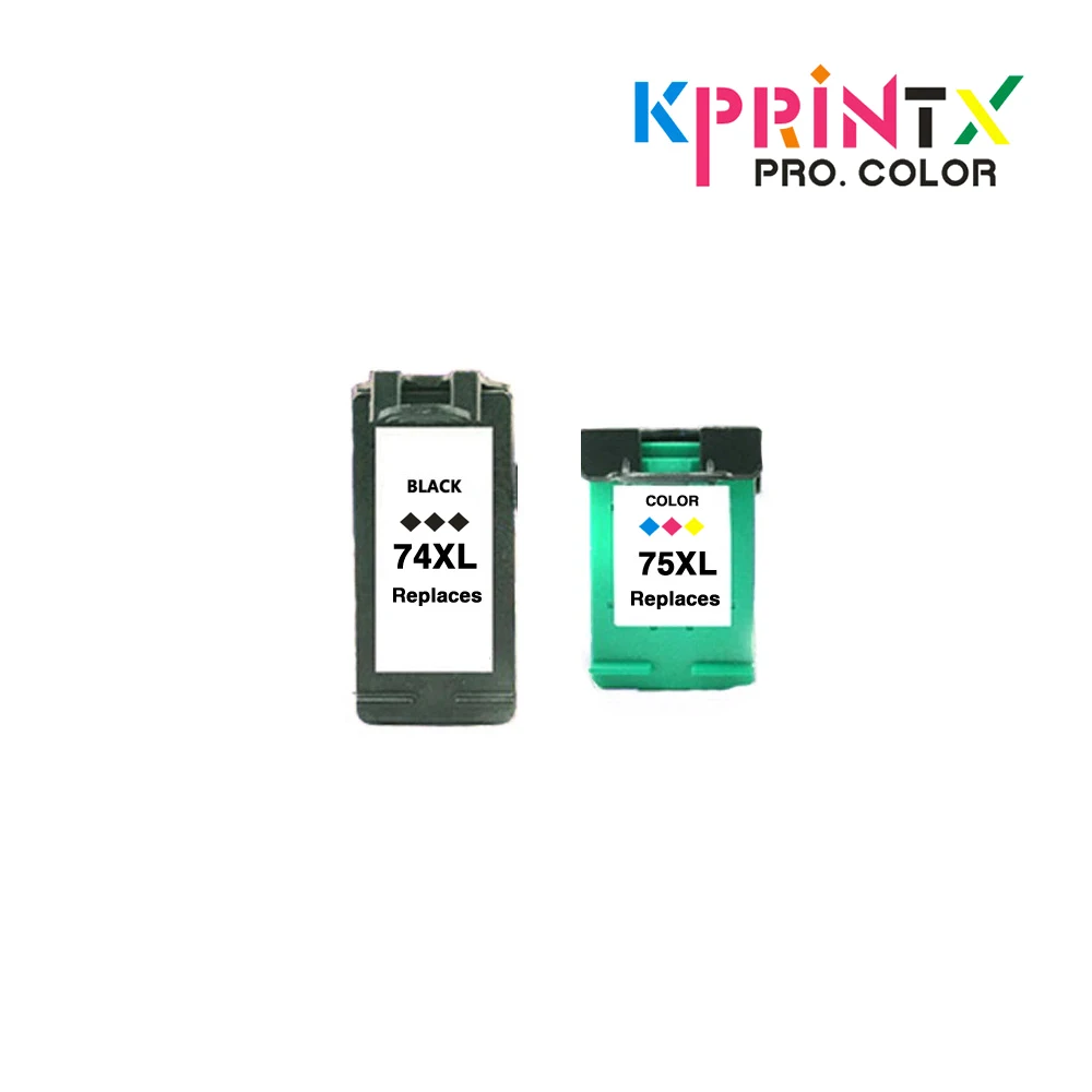Чернильный картридж KPRINTX 74XL 75XL 74 75 совместим с hp74 J5780 D4260 C4480 4380 5280 4345 C4300 Officejet