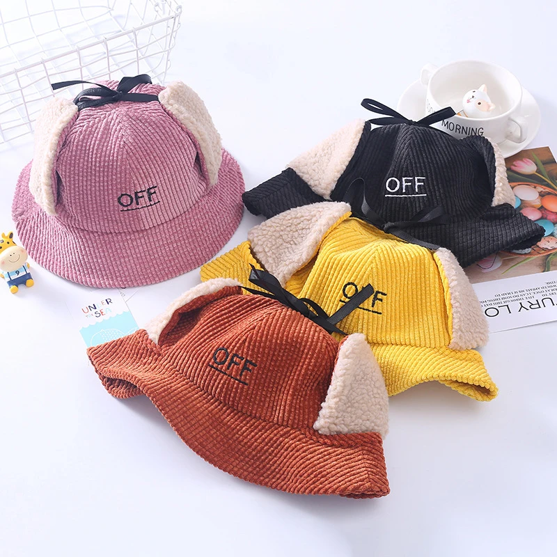 Детская шапка в рыбацком стиле Новинка сезон осень-зима теплая с вышивкой