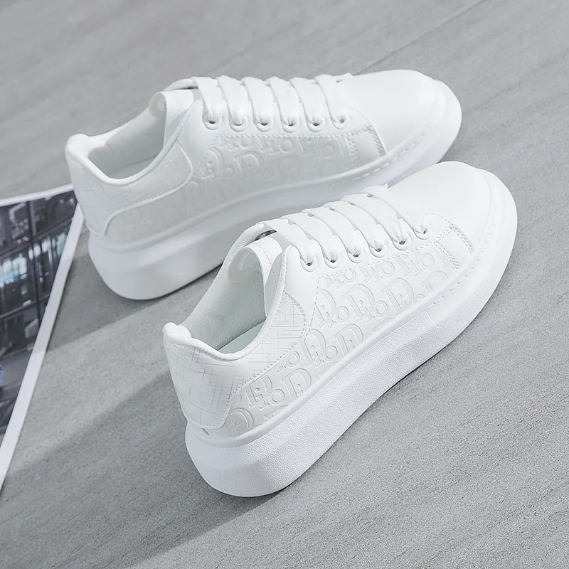 

Women's Sports Shoes 2022 Fashion Casual Flat Shoes Women's Wild Thick-soled Breathable Vulcanized Shoes Women Sneakers