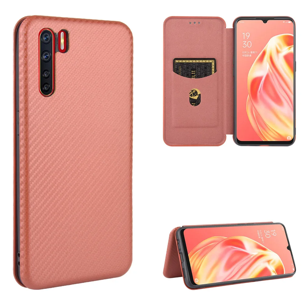 

Sunjolly Case for OPPO A91 F15 Reno3 Wallet Stand Flip PU Leather Phone Case Cover coque capa OPPO A91 F15 Reno3 Case Cover