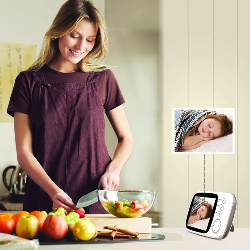 

VB603 Video Baby Monitor 2.4G Wireless with 3.2 Inches LCD 2 Way Audio Talk Night Vision Surveillance Security Camera Babysitter
