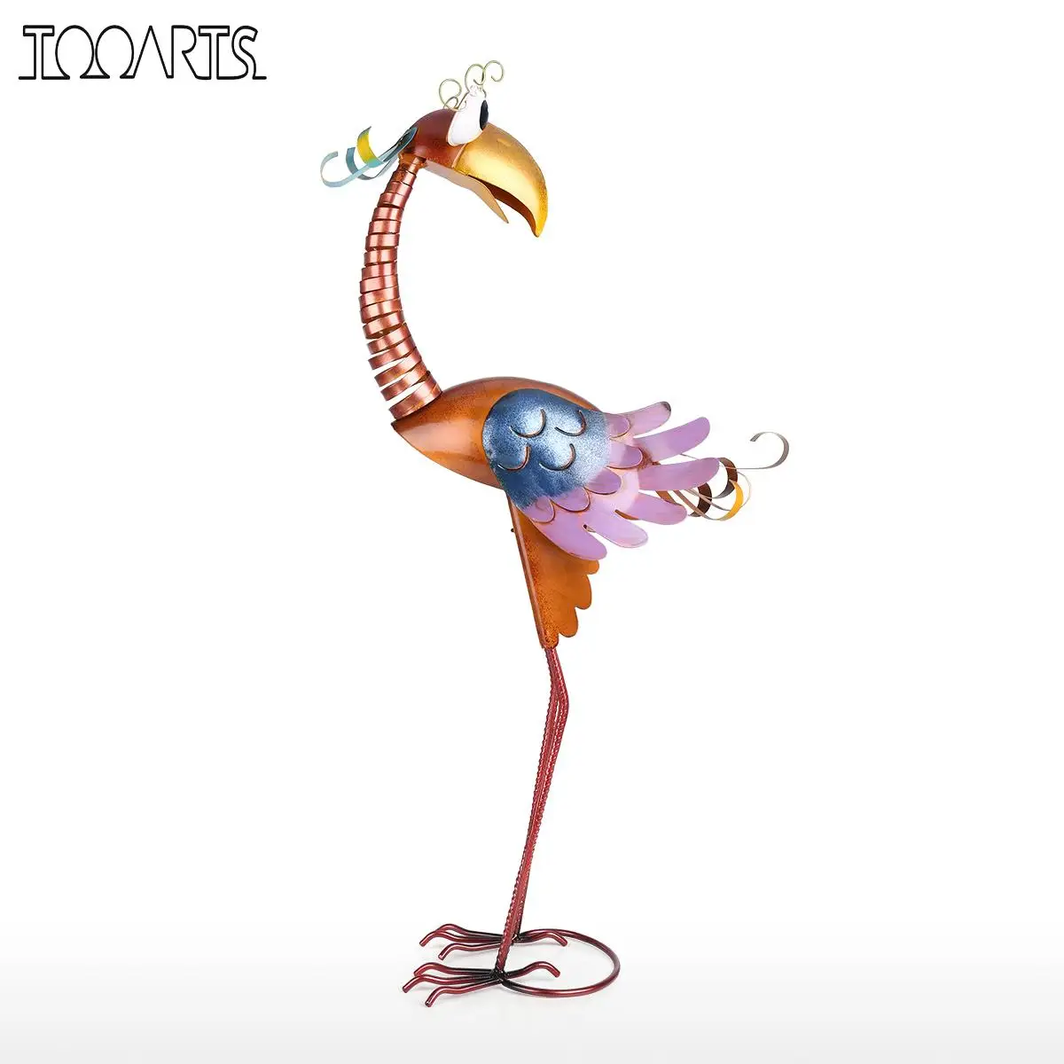 Tooarts садовое украшение мультяшная скульптура тукана железная птицы животное для