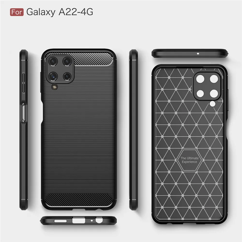

For Samsung Galaxy A22 4G Case Luxury Full Soft Silicone Cover Case For Samsung A22 A 22 SamsungA22 Phone Cases