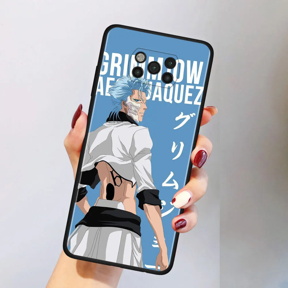 anime kurosaki ichigo bleach phone case for xiaomi poco x3 nfc m3 pro 5g f3 gt mi 11 lite 10t 9t a2 cc9 cover black soft coque free global shipping